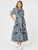Calabasas Print Dress - Navy/White rc&co