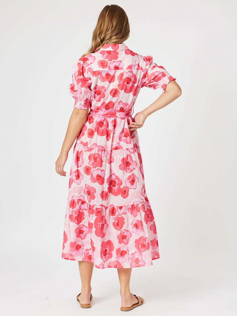 Pink Poppies Floral Print Dress - Pink/Multi rc&co