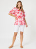 Pink Poppies Floral Print Top - Pink/Multi RC&CO