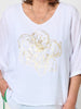 Gold Flower Top - White/Gold rc&co