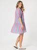 Bloom Stripe Dress - Indigo Pink rc&co