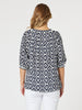 Diamonds are Forever Print Top - Navy/White rc&co