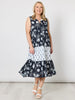 Palm Springs Floral Print Dress - Navy/White rc&co