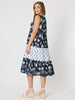 Palm Springs Floral Print Dress - Navy/White