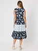 Palm Springs Floral Print Dress - Navy/White