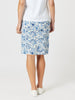 Alexandria Floral Print Skirt - Blue/White