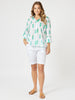 Pineapple Pina Colada Print Sheer Shirt - White Multi rc&co