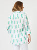 Pineapple Pina Colada Print Sheer Shirt - White Multi rc&co