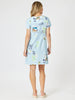 Destination Print Shift Dress - Pale Blue rc&co