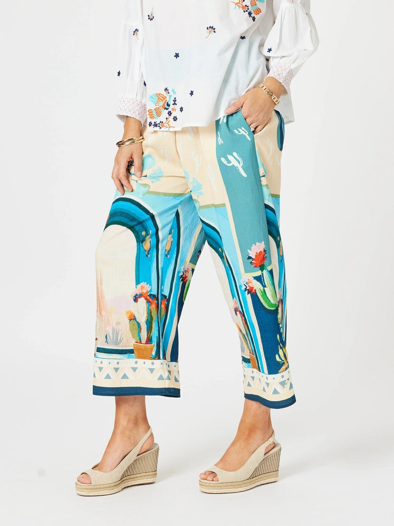 The Tulum Pant - Blue/Multi RC&CO