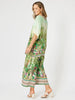 Toucan Print V Neck Top - Green rc&co