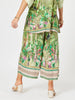 Toucan Print Wide Leg Pant - Green rc&co