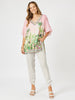 Toucan Print V Neck Top - Pink rc&co