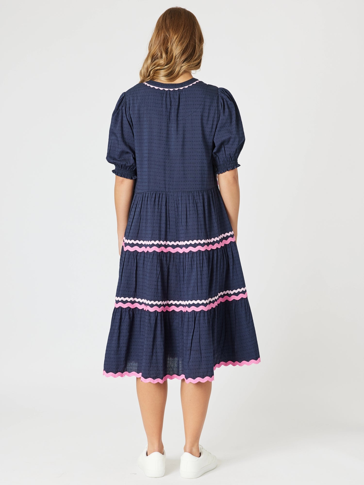 Ric Rac Dress - Navy – RC & Co