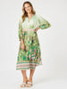 Toucan Multi Print Dress - Green Pink rc&co