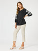 Jackie Embroidered Tee - Black/White RC&CO