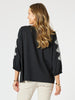 Jackie Embroidered Tee - Black/White RC&CO