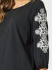 Jackie Embroidered Tee - Black/White RC&CO