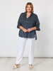 Get Spotty Print Sheer Shirt - Navy/White rc&co