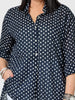 Get Spotty Print Sheer Shirt - Navy/White rc&co