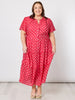 French Rose Spot Print Dress - Red/White RC&CO