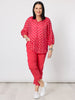 French Rose Spot Print Blouse - Red/White rc&co