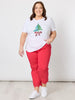 Sequin Xmas Tree Tee - White Multi rc&co