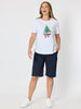 Sequin Xmas Tree Tee - White Multi