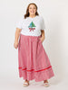 Sequin Xmas Tree Tee - White Multi