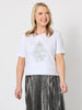Sequin Xmas Tree Tee - White/Silver rc&co