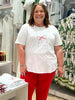 Martini Print Tee - White