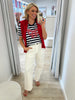 Hudson High Rise Wide Leg Jean - Ivory