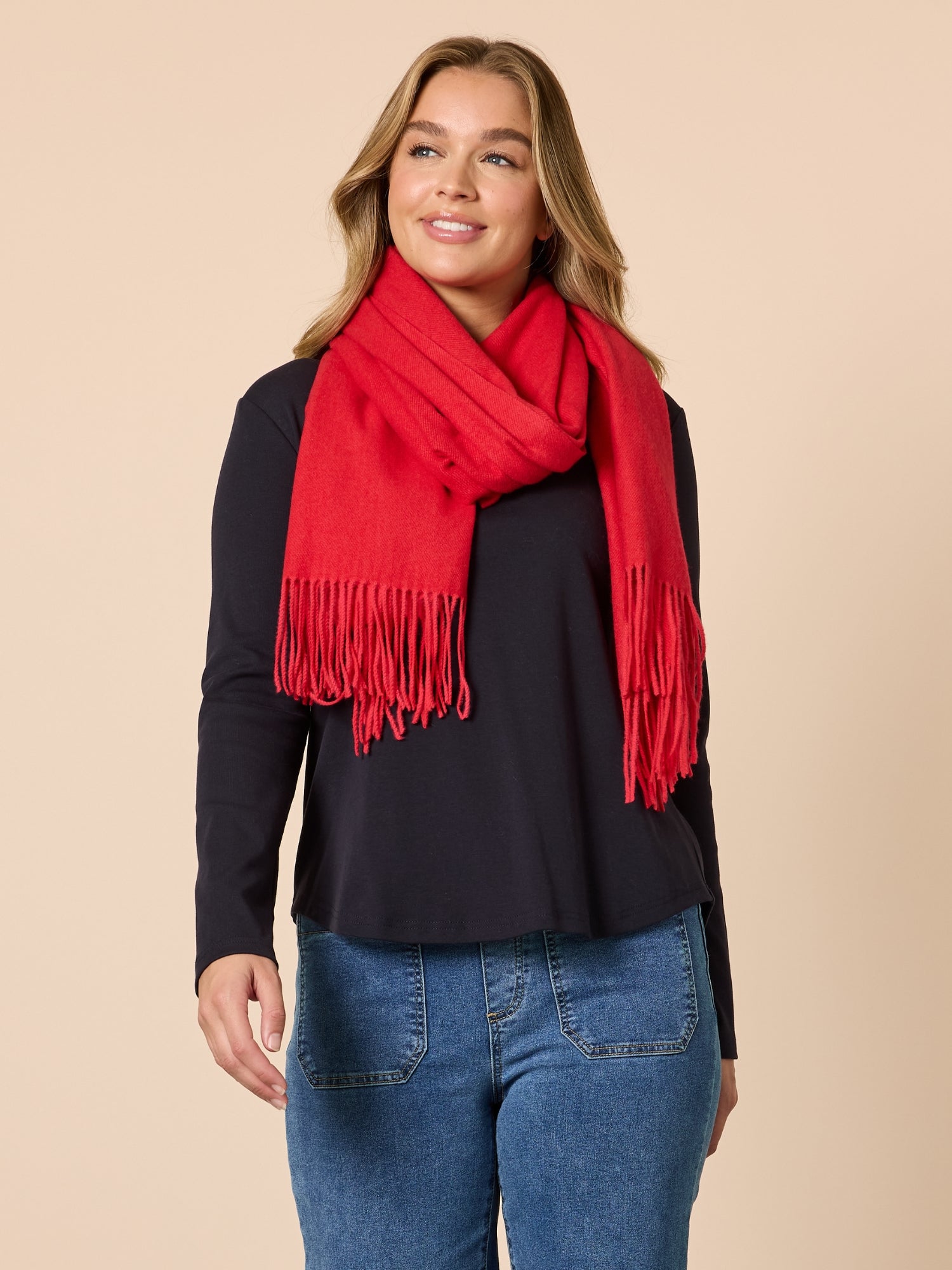 Toga FRINGE SCARF RING red| ヤマダウェブコム