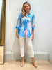 Grazia Mio Caro Print Shirt  - Aqua