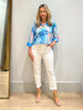 Grazia Mio Caro Print Shirt  - Aqua