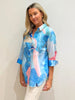 Grazia Mio Caro Print Shirt  - Aqua