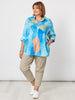 Grazia Mio Caro Print Shirt - Blue rc&co
