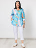 Grazia Mio Caro Print Shirt - Blue rc&co
