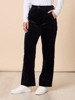 Melrose Velvet Straight Leg Jean - Navy