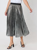 Shimmer Pleated Skirt - Silver