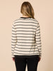 Wall Street 2 in 1 Knit Top - Ivory/Black rc&co