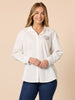 Sweetheart Embroidered Shirt - White rc&co