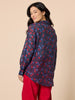 Cherry Delight Print Sheer Shirt - Navy/Red