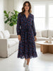 Cherry Delight Print Dress - Navy/Red