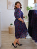 Cherry Delight Print Dress - Navy/Red