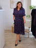Cherry Delight Print Dress - Navy/Red