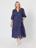 Cherry Delight Print Dress - Navy/Red