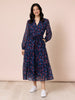 Cherry Delight Print Dress - Navy/Red