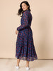 Cherry Delight Print Dress - Navy/Red