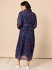 Cherry Delight Print Dress - Navy/Red